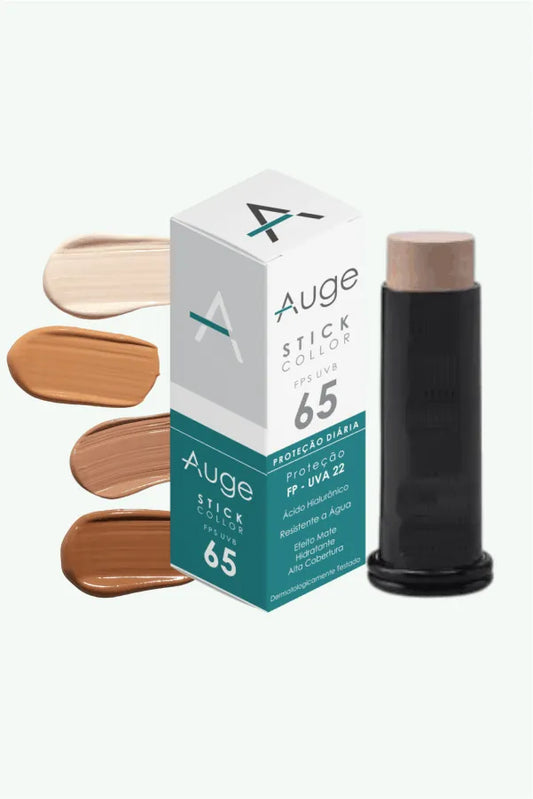 BB Stick Base Collor FPS 65 da Auge Beauty - bastao com cor e alta protecao solar