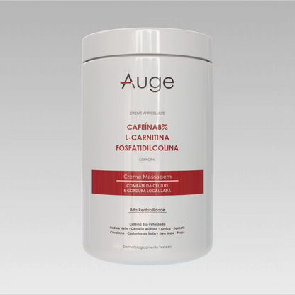 CREME DE MASSAGEM REDUTOR ANTICELULITE CAFEÍNA 8% + L-CARNITINA Auge Beauty product_type auge-creme-de-massagem-redutor-anticelulite-cafeina-8-l-carnitina  Corporal