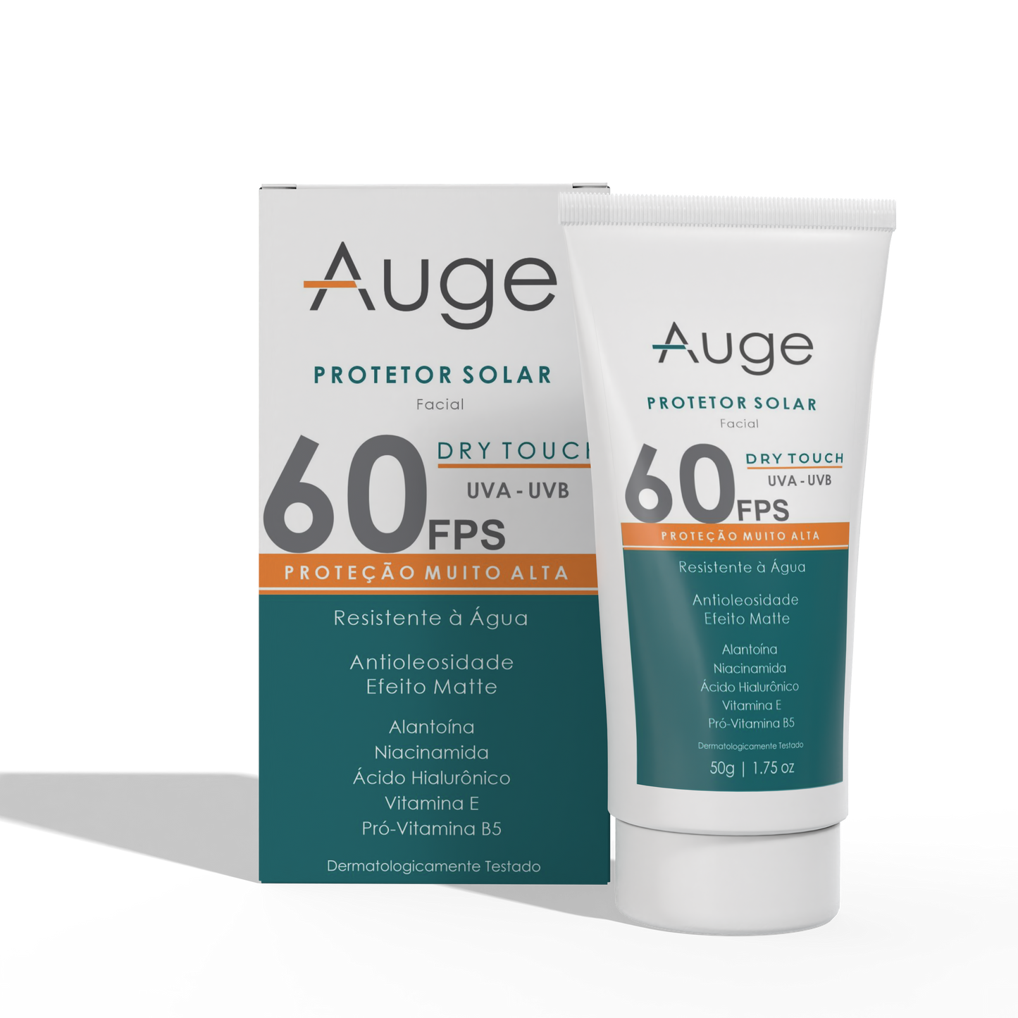 Auge Protetor Solar Facial FPS 60 Oil Free 50g – Com Ácido Hialurônico e Niacinamida