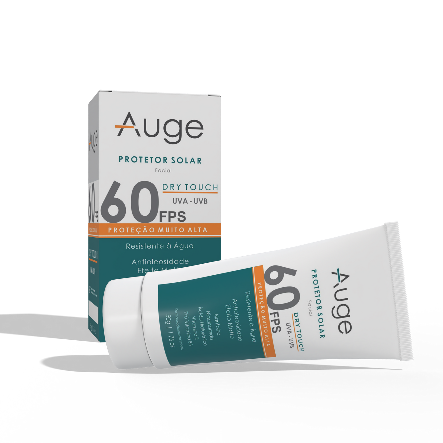 Auge Protetor Solar Facial FPS 60 Oil Free 50g – Com Ácido Hialurônico e Niacinamida