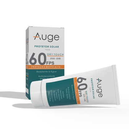 Auge Protetor Solar Facial FPS 60 Oil Free 50g – Com Ácido Hialurônico e Niacinamida
