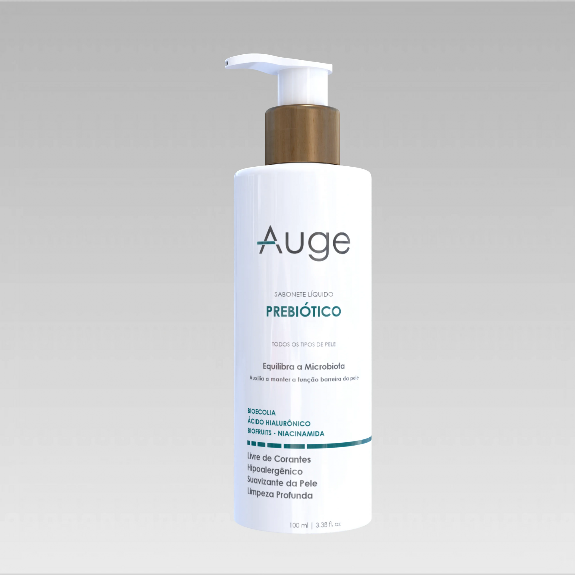 SABONETE LÍQUIDO PREBIÓTICO RESTAURADOR Auge Beauty product_type auge-sabonete-liquido-prebiotico-restaurador 100 ml Cuidado Facial, prebiotico 100 ml